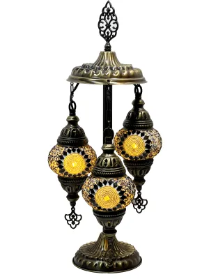 Aurea Boho Handcrafted 3 Tiered Mosaic Table Lamp