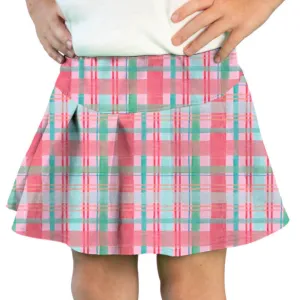 Azarhia Tennis Skort in Sangria Plaid