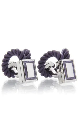 BABETTE WASSERMAN ROPE Wrap Purple Cufflinks