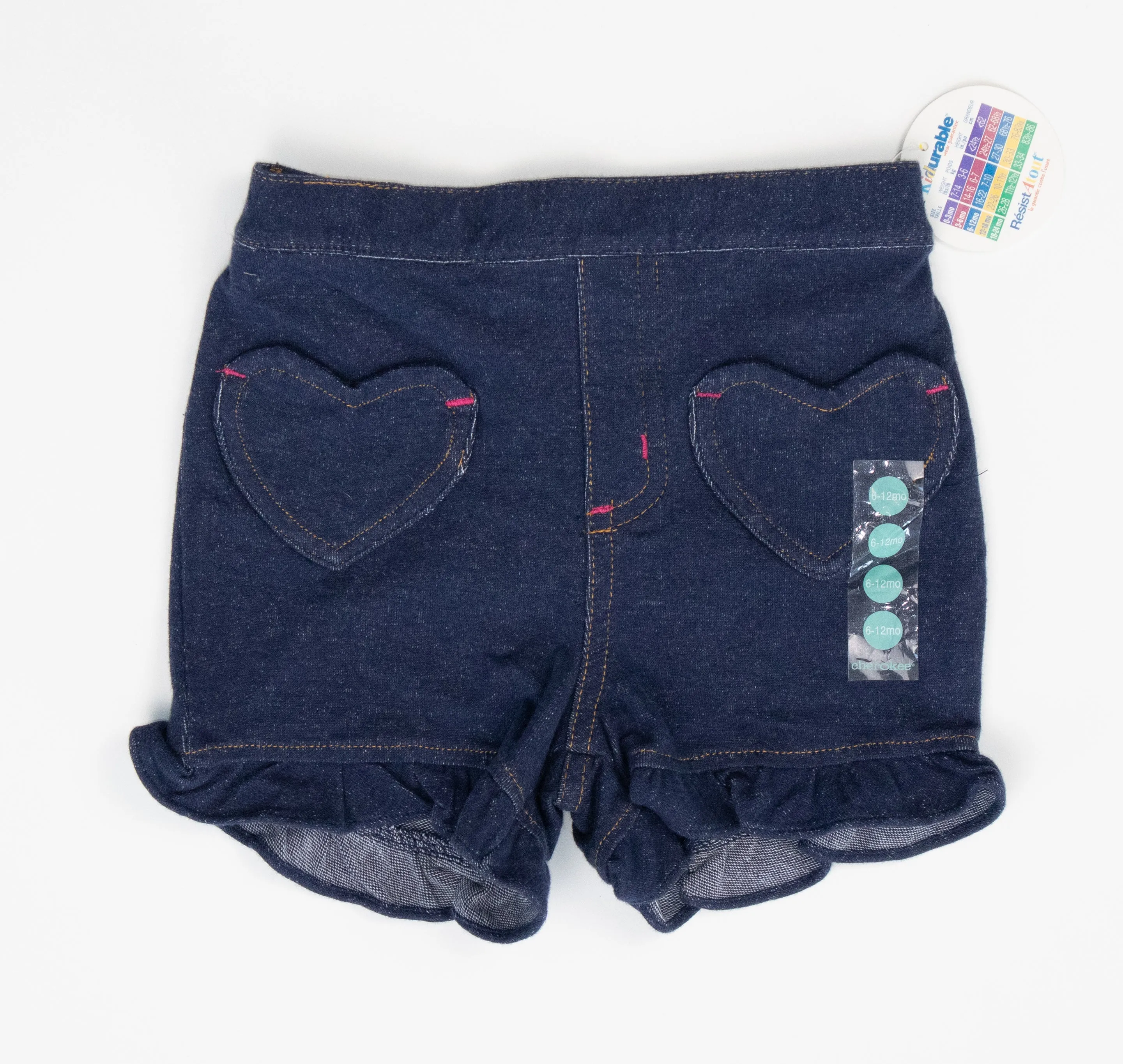 BABY GIRL SIZE 6/12 MONTHS - CHEROKEE, Soft & Cozy Shorts NWT B51