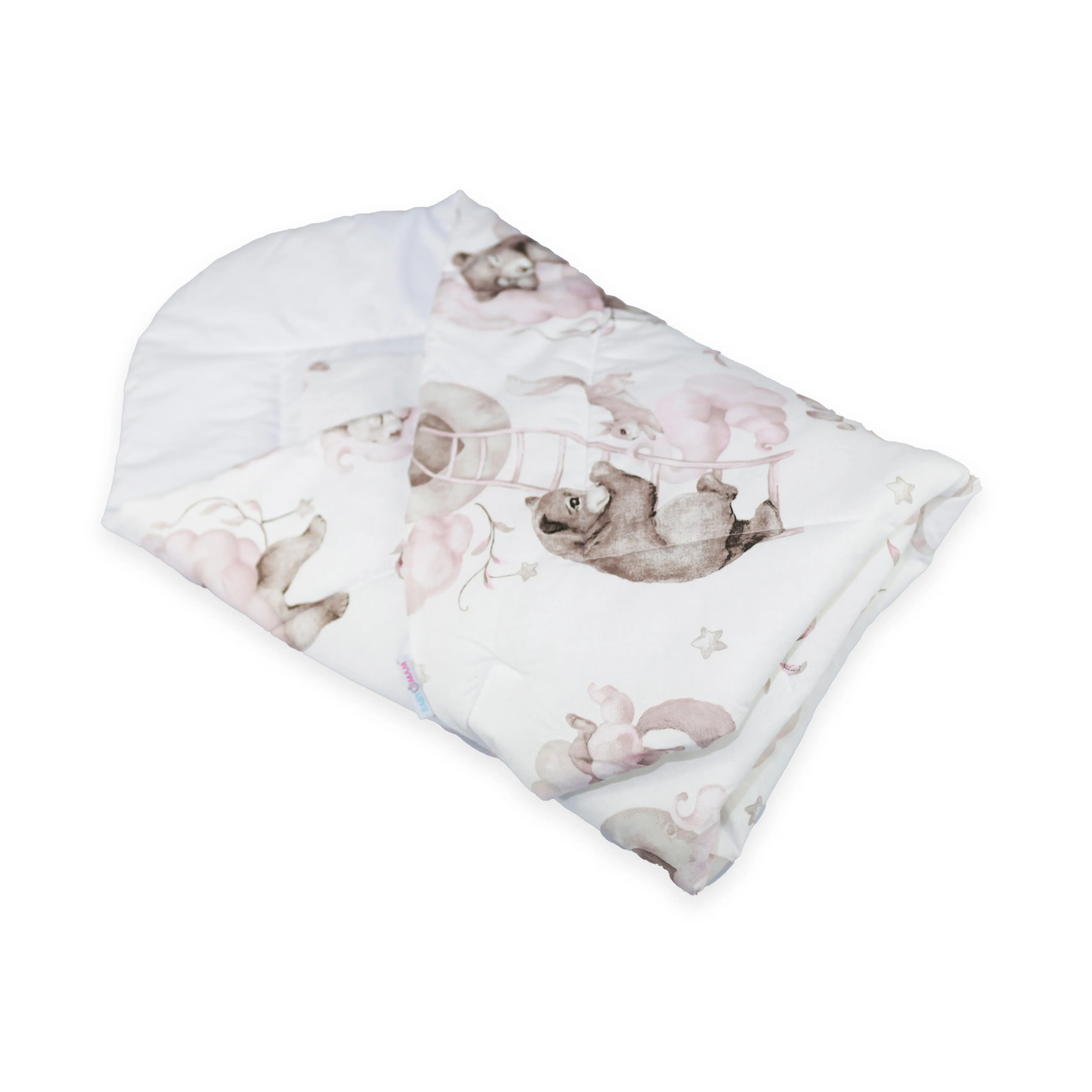 Baby Swaddle Wrap Newborn Blanket Cotton Sleeping Bag Pink Bears