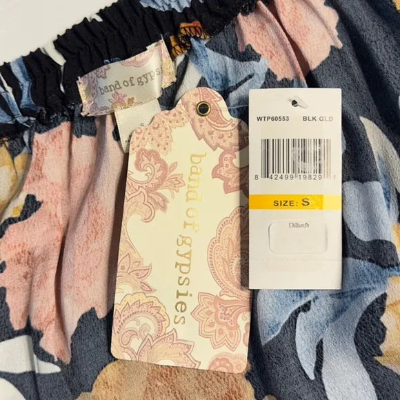 BAND OF GYPSIES | NWT High Low Wrap Full Ruffled Floral Boho Viscose Skirt