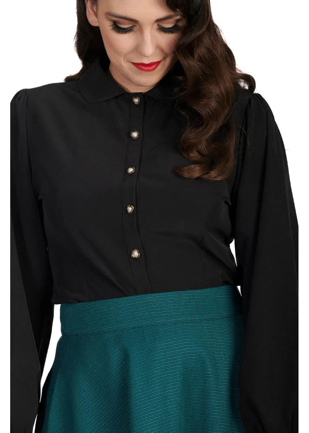 Banned Posey 40's Blouse Black