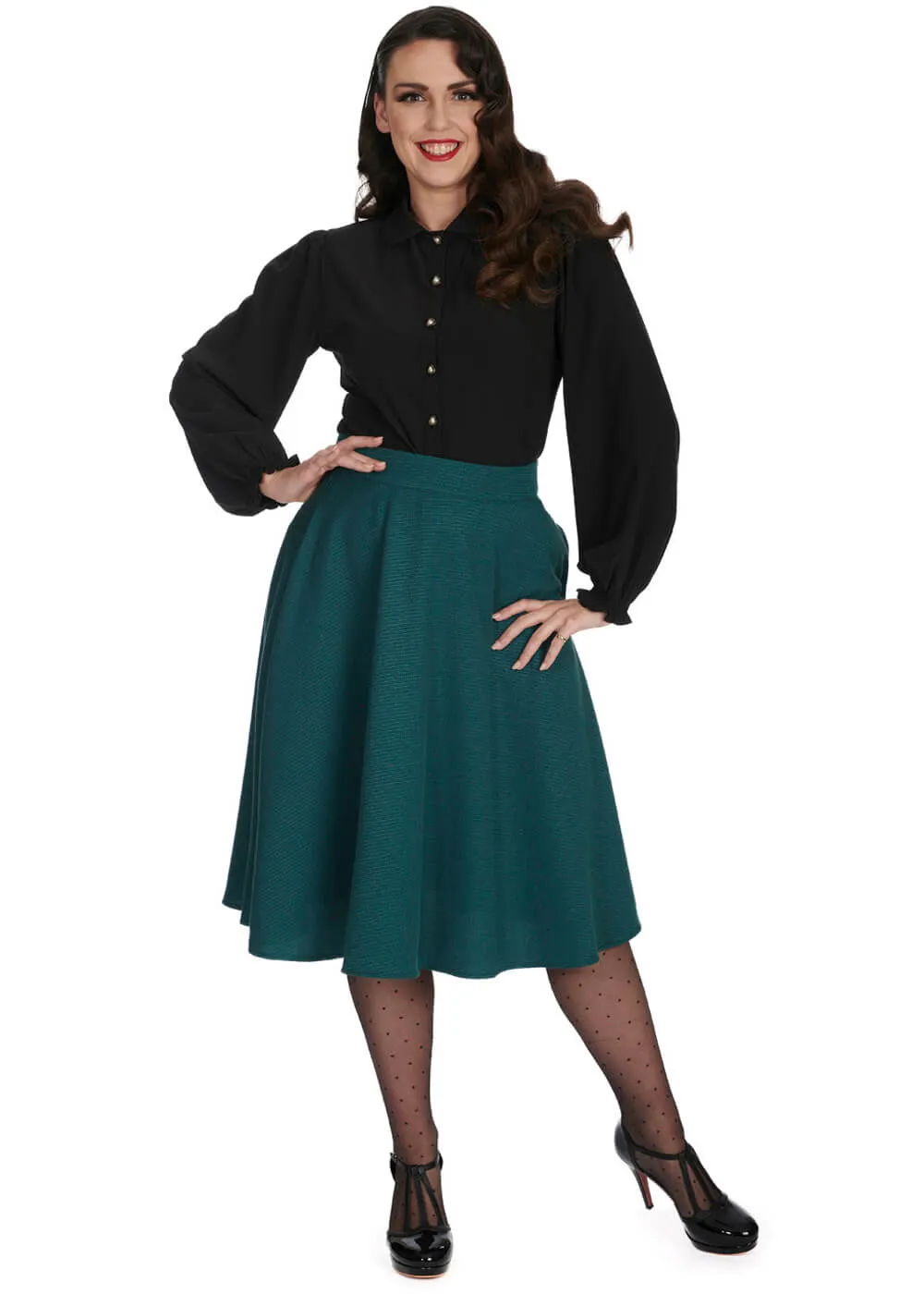 Banned Posey 40's Blouse Black