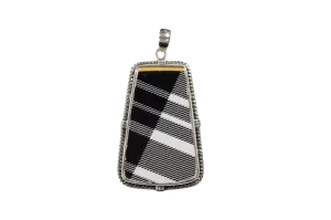 Bell shape plaid pendant