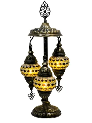 Bellona Boho Handcrafted 3 Tiered Mosaic Table Lamp
