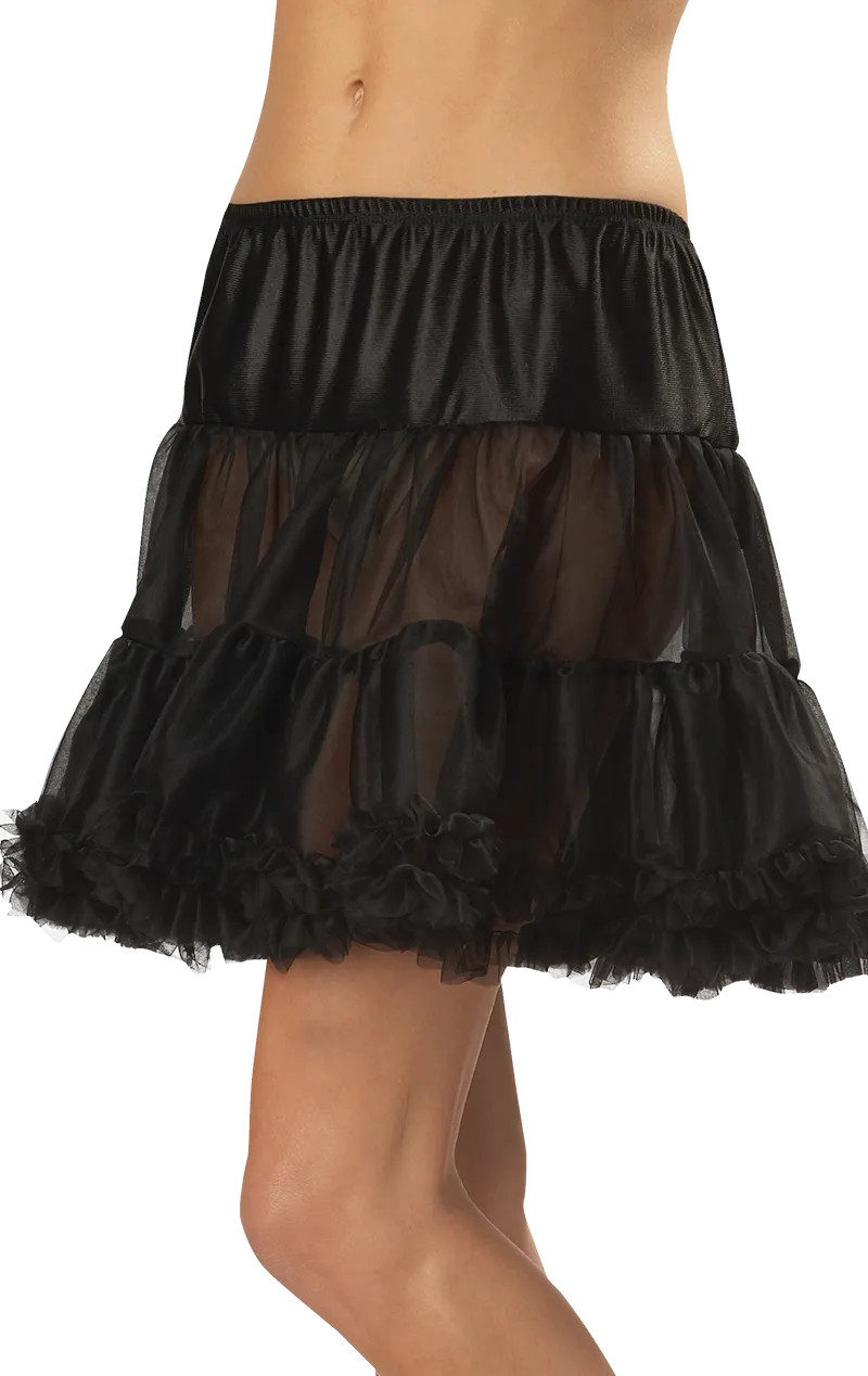 Black Tulle Ruffled Petticoat