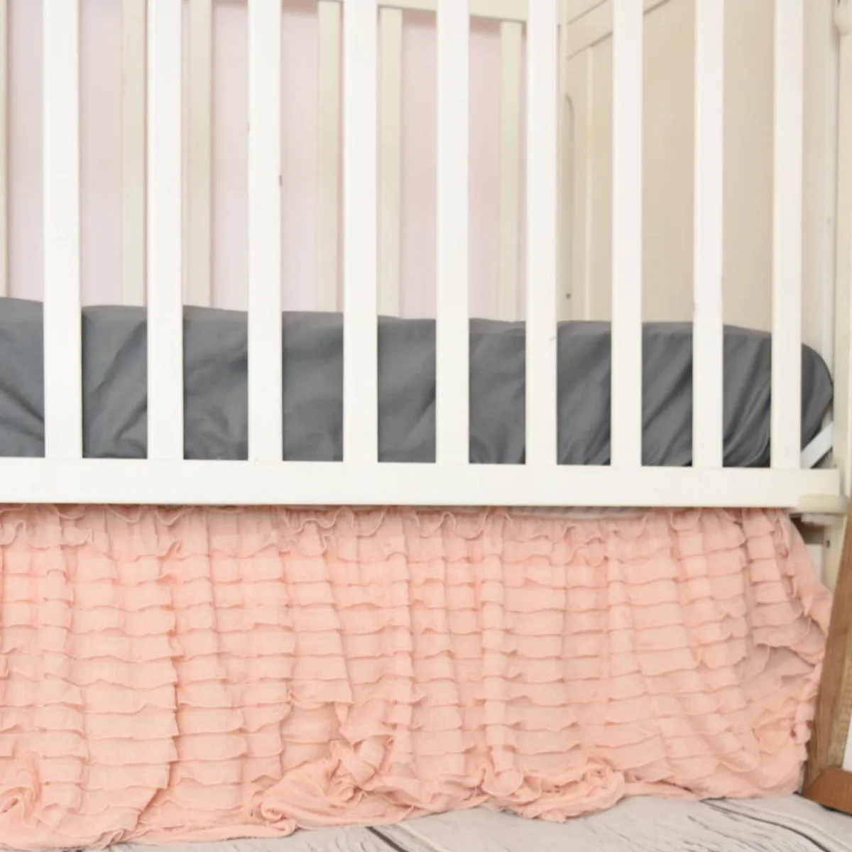 Blush Pink Crib Skirt