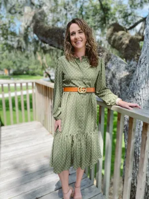 Boho Dot Midi Dress