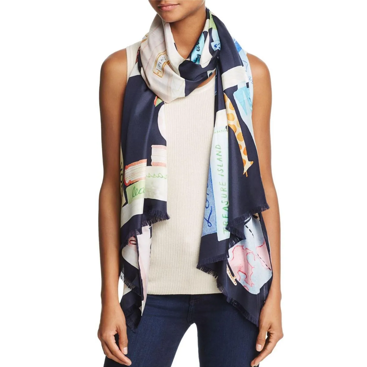 Bookshelf Oblong Scarf