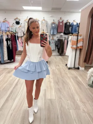 Bounce Back Sky Blue Skirt