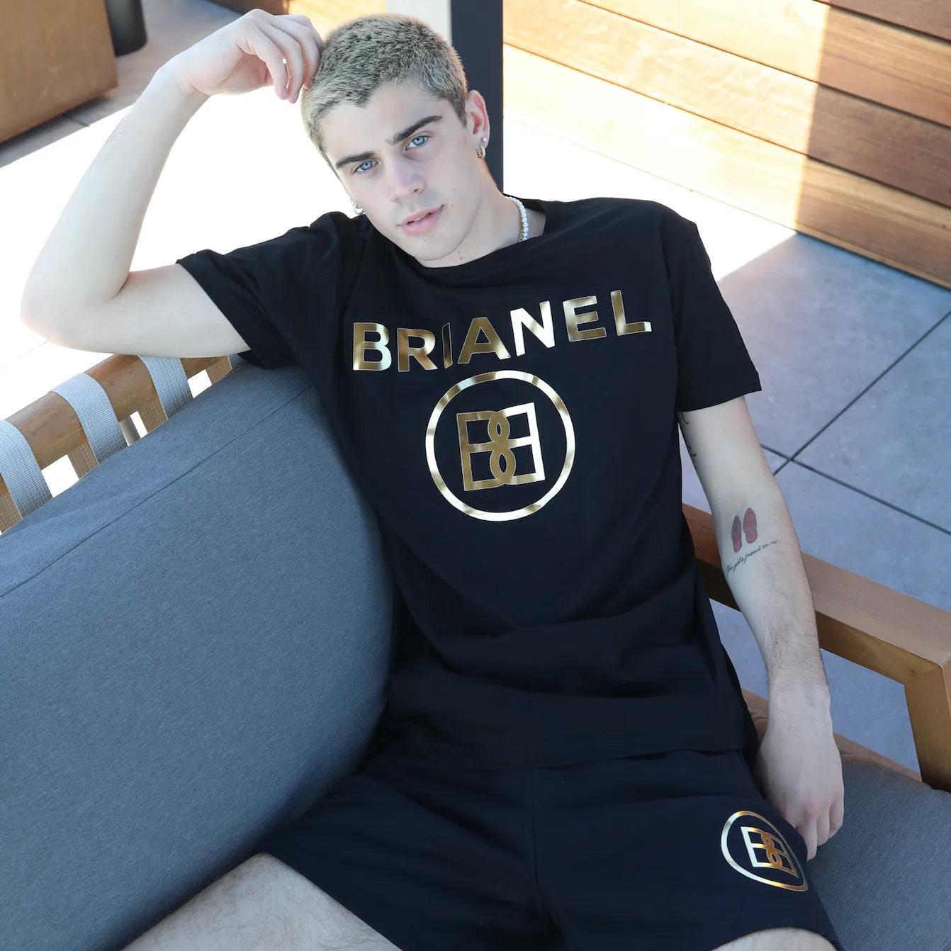BRIANEL GOLD FOIL TEE
