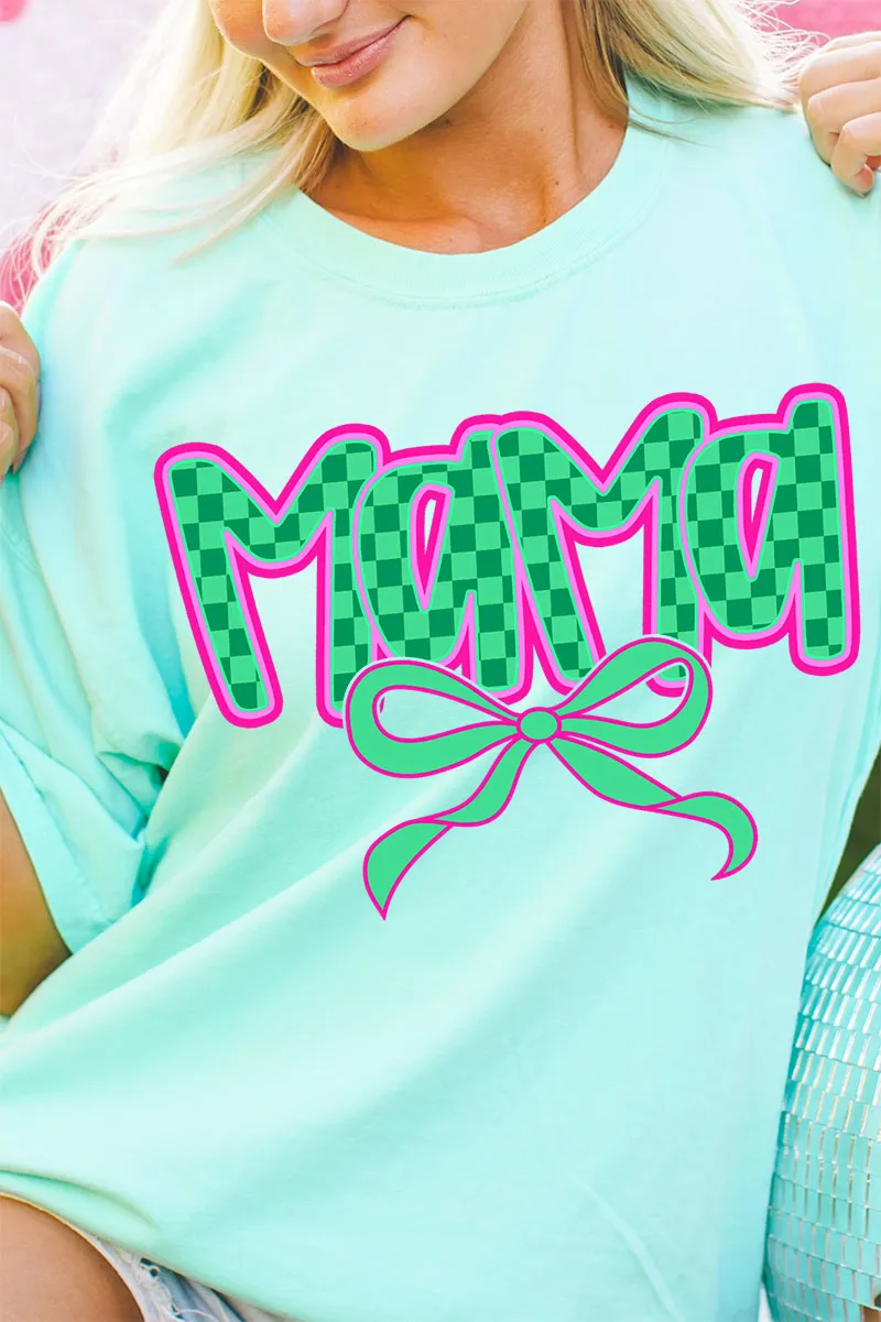 Bright Checkered Mama Comfort Colors Adult Ring-Spun Cotton Tee