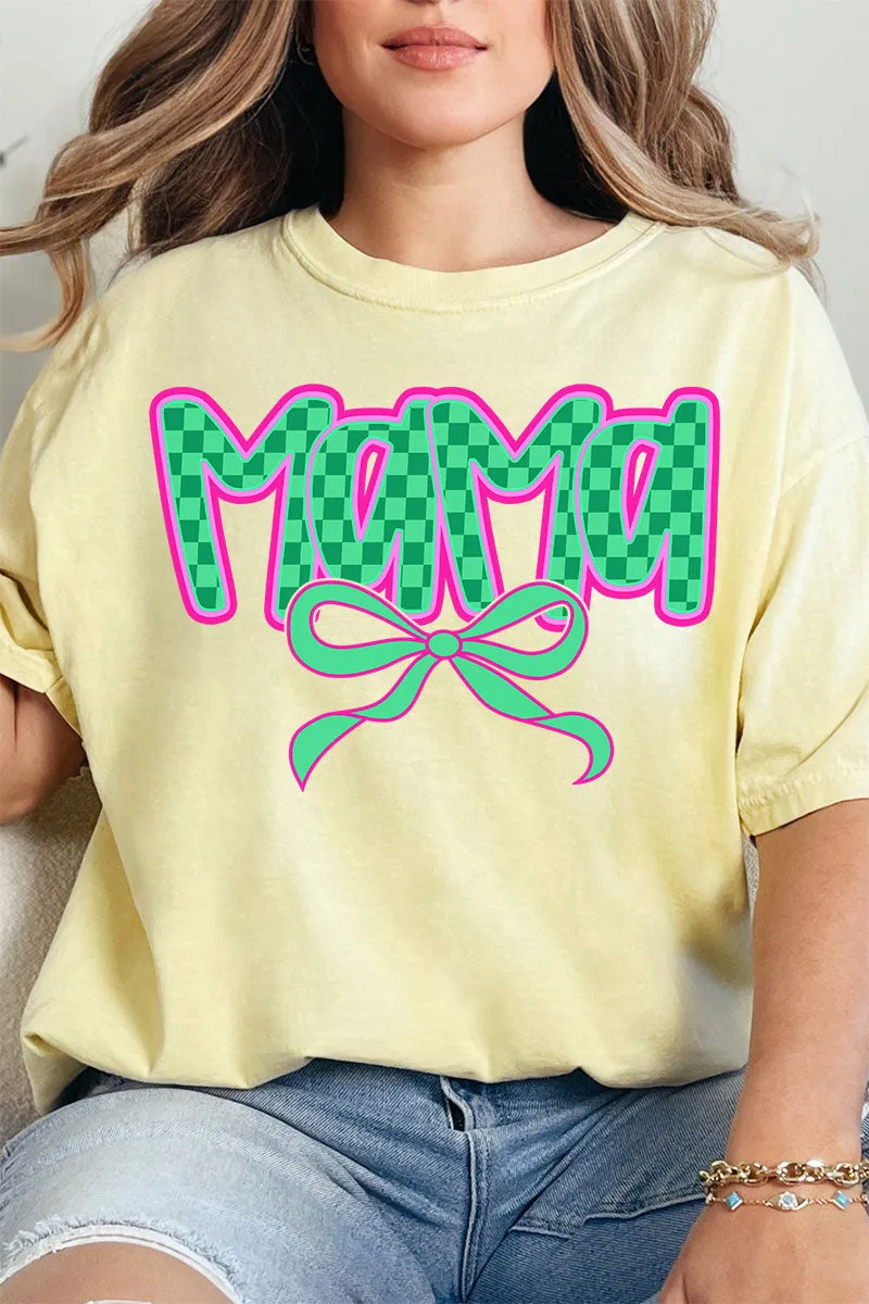 Bright Checkered Mama Comfort Colors Adult Ring-Spun Cotton Tee