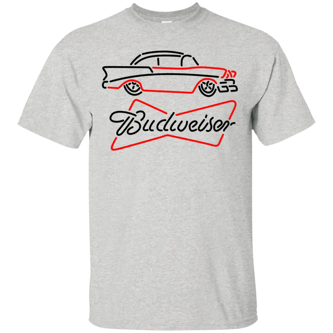 Budweiser Beer T-Shirt Custom Designed Graphic Pattern Retro Car