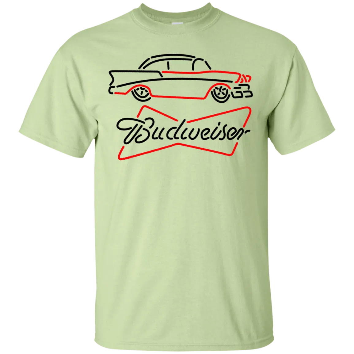 Budweiser Beer T-Shirt Custom Designed Graphic Pattern Retro Car