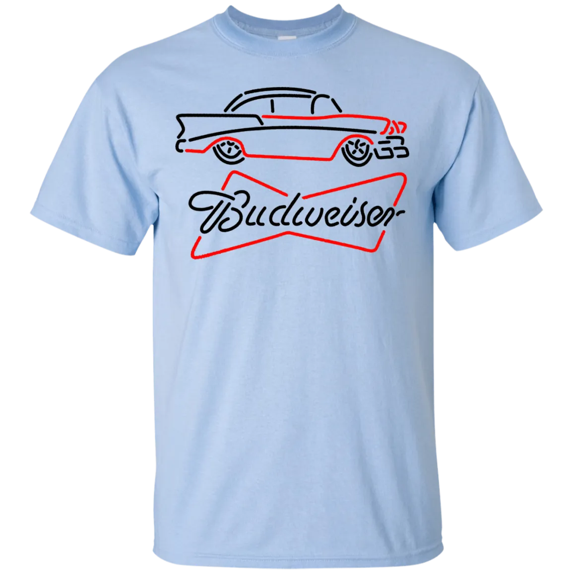 Budweiser Beer T-Shirt Custom Designed Graphic Pattern Retro Car