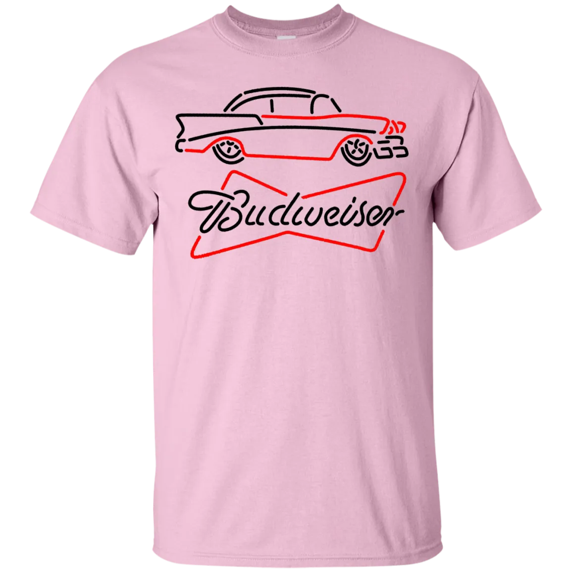 Budweiser Beer T-Shirt Custom Designed Graphic Pattern Retro Car