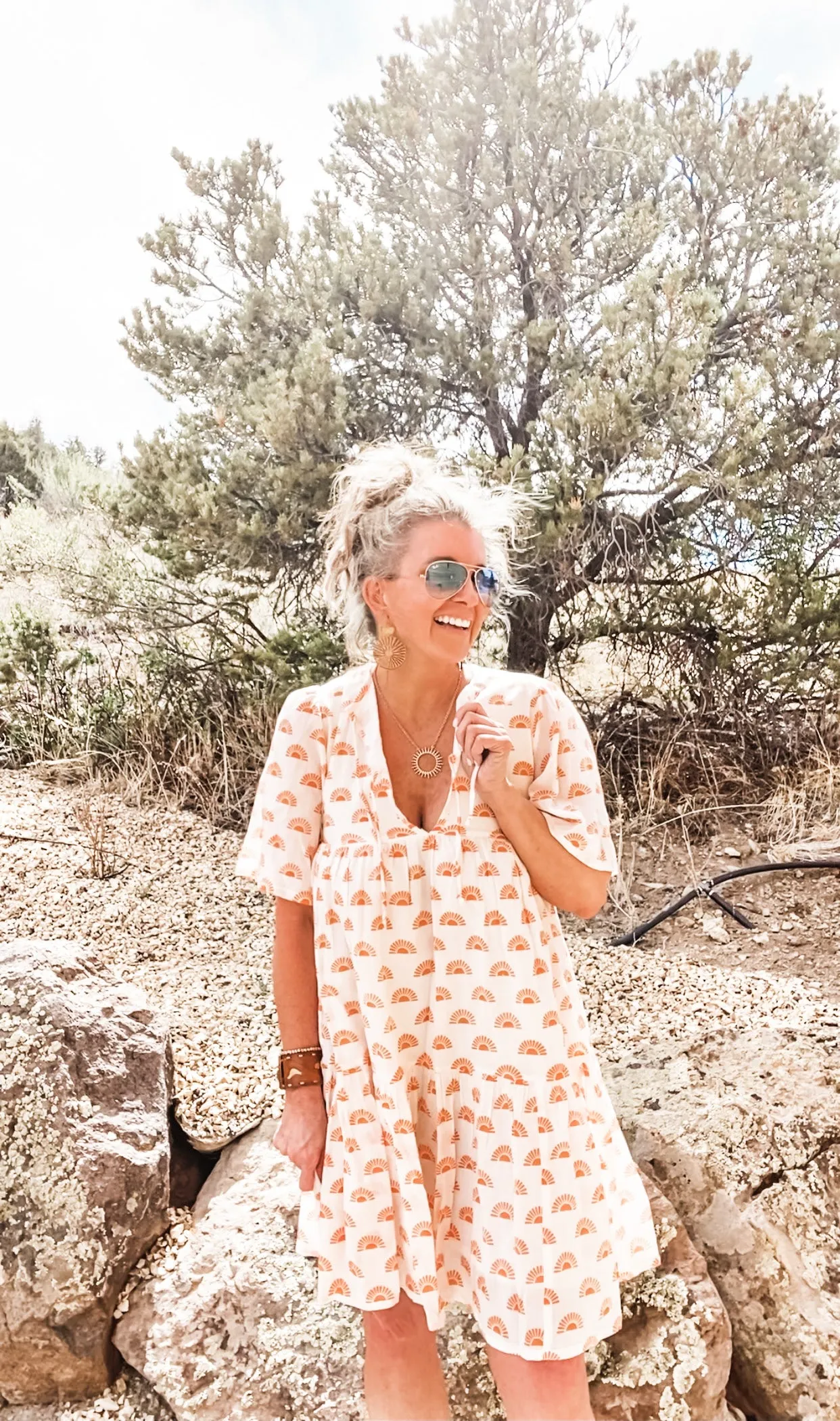 Bungalow Leigh Dress - West Sunset Print