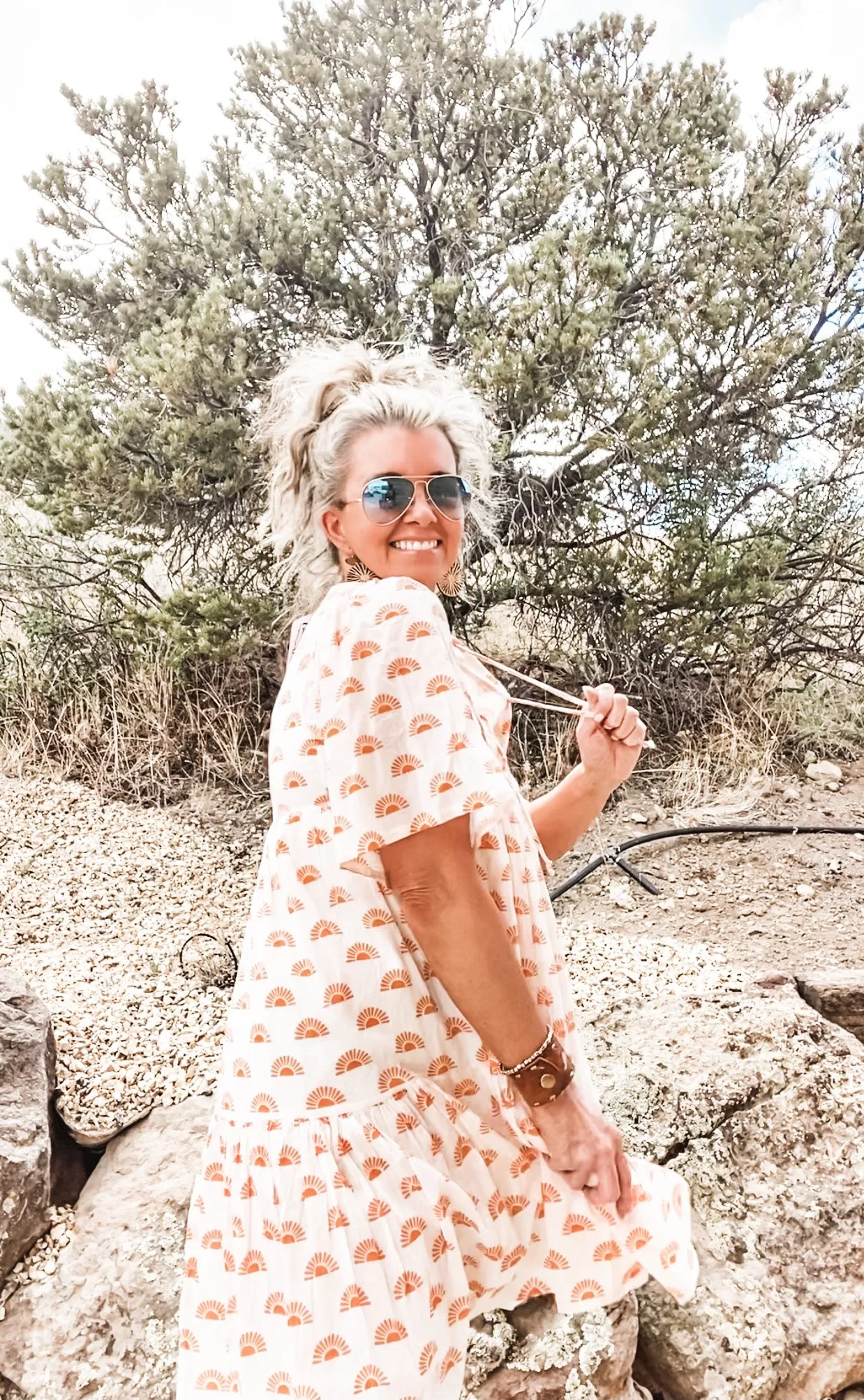 Bungalow Leigh Dress - West Sunset Print