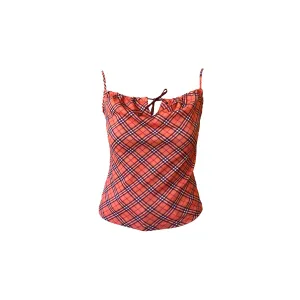 Burberry Classic Coral Plaid Tank