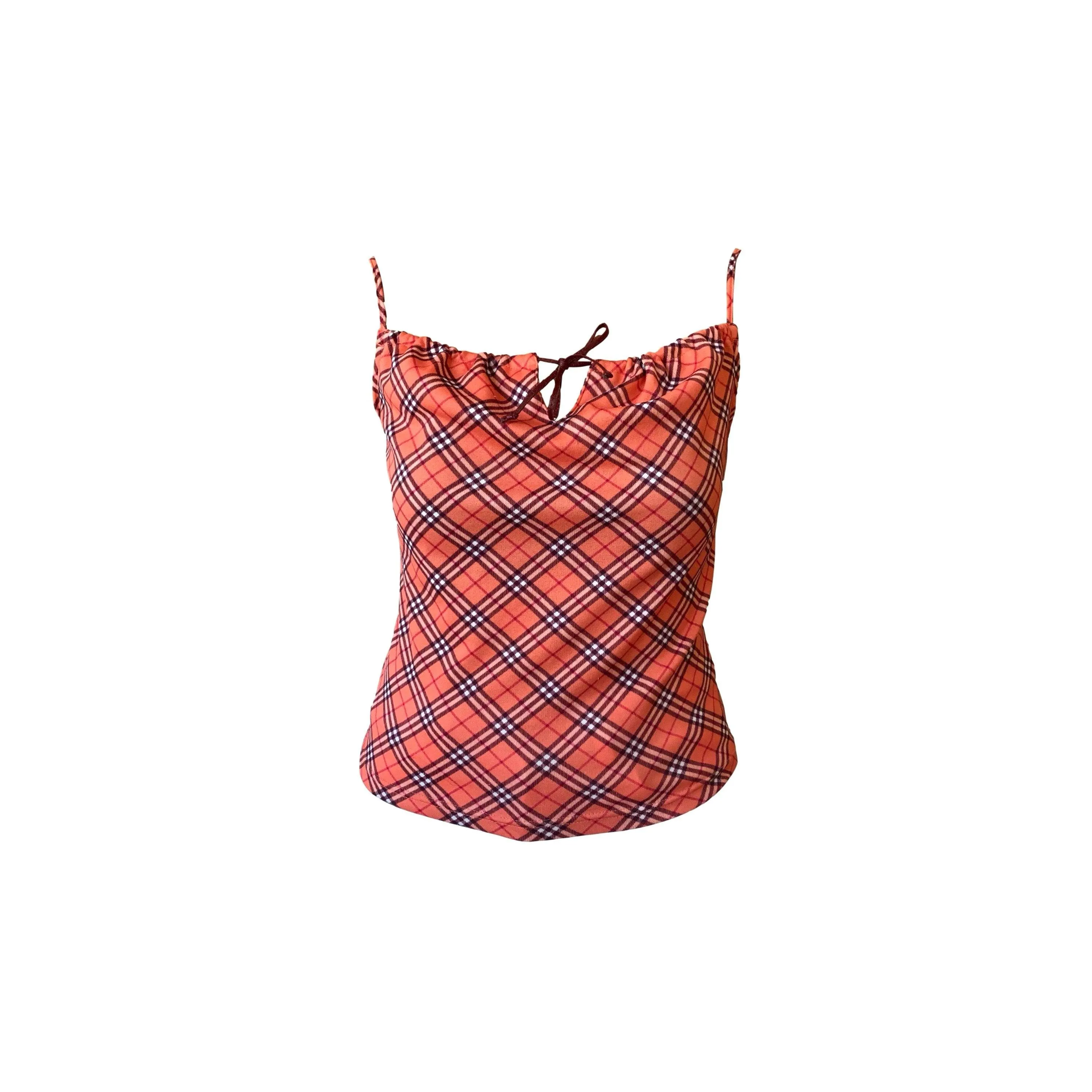 Burberry Classic Coral Plaid Tank