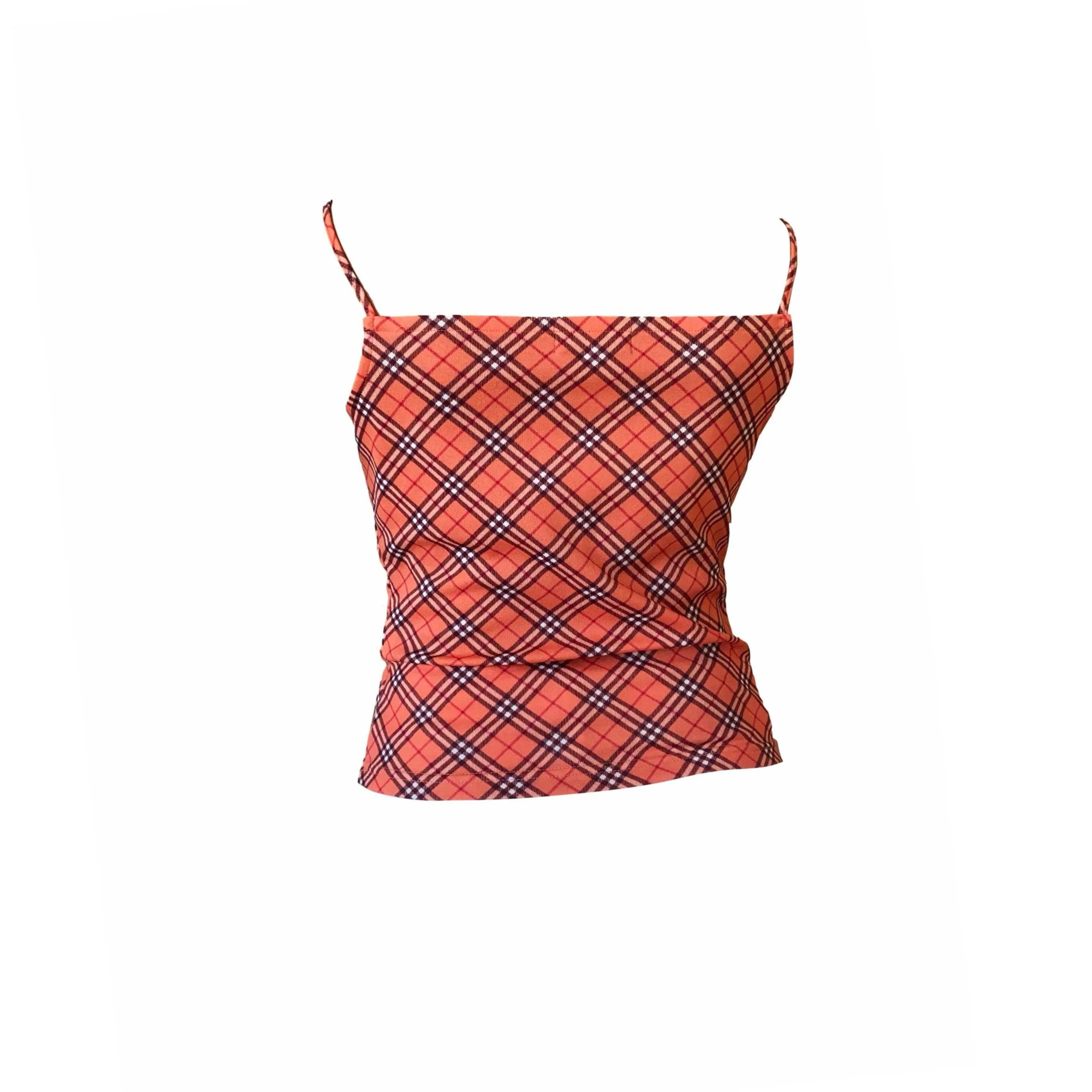 Burberry Classic Coral Plaid Tank