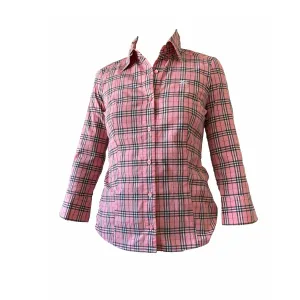 Burberry Classic Pink Plaid Button Down
