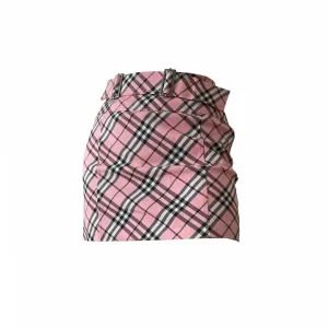 Burberry Classic Pink Plaid Skirt