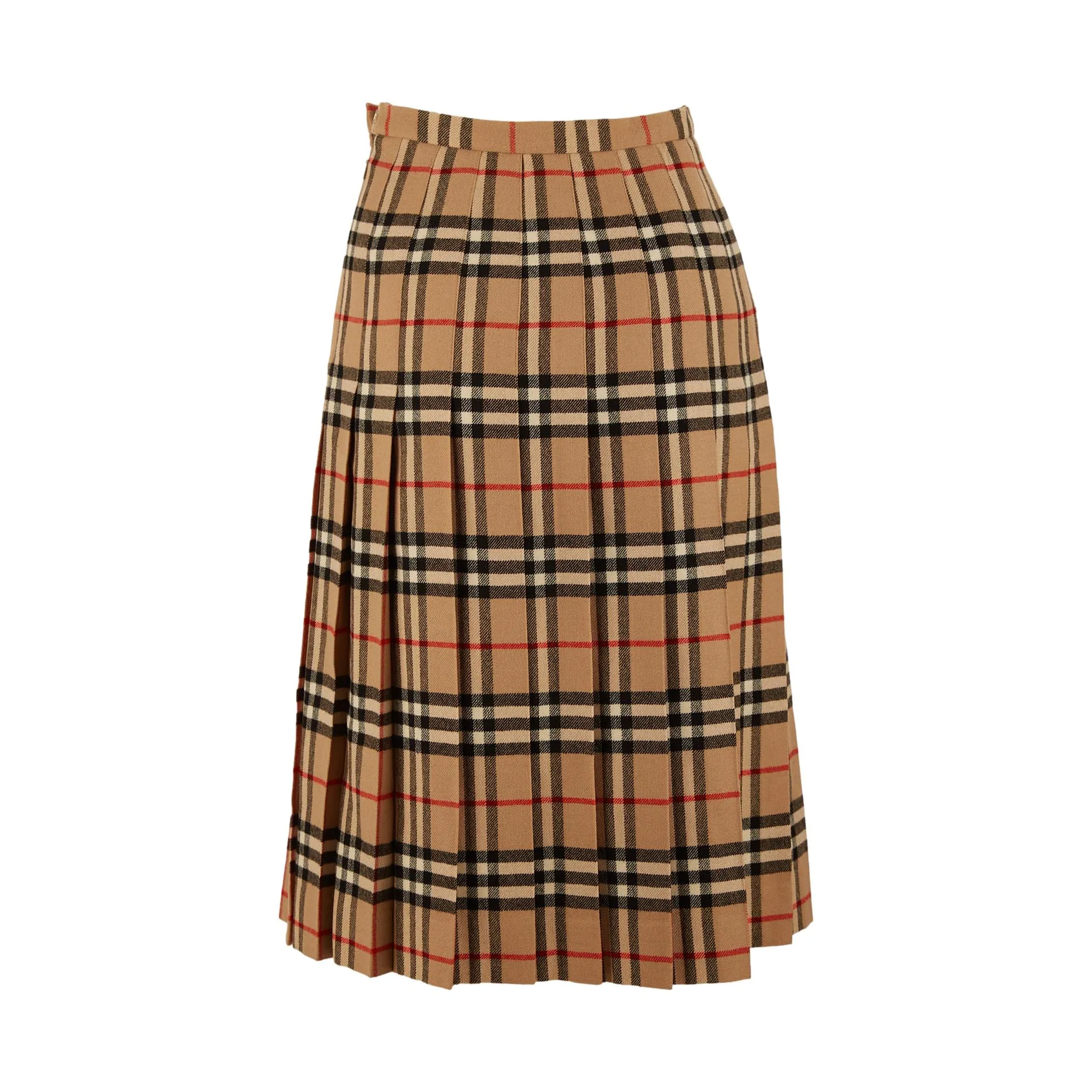 Burberry Plaid Pleated Skirt