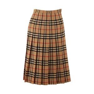 Burberry Plaid Pleated Skirt