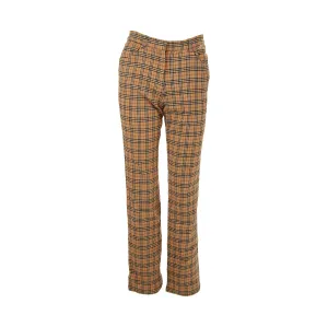 Burberry Plaid Print Pants