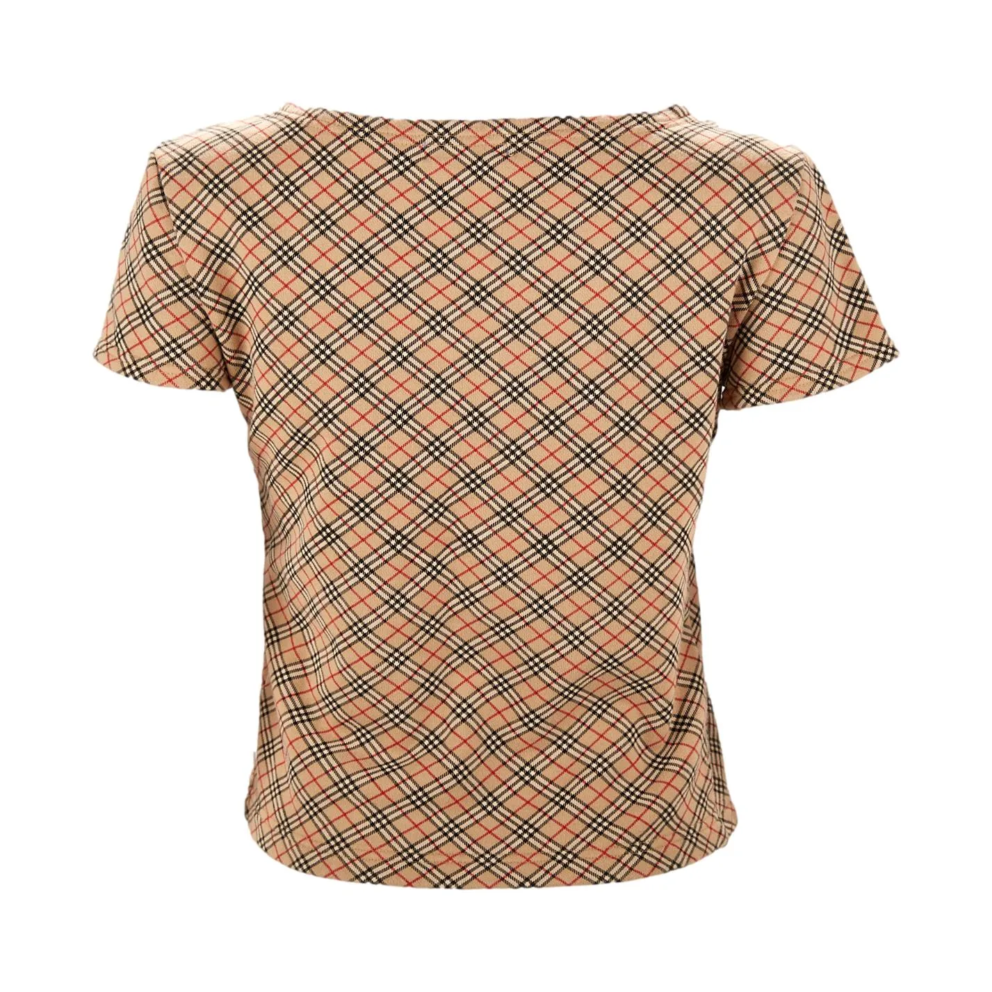 Burberry Tan Plaid Logo Shirt