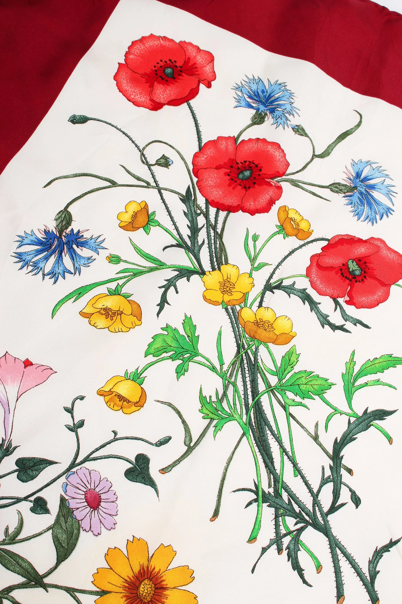 Burgundy Flora Scarf