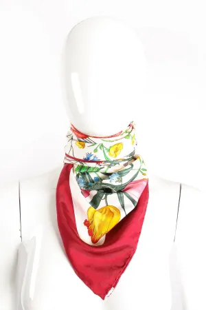 Burgundy Flora Scarf