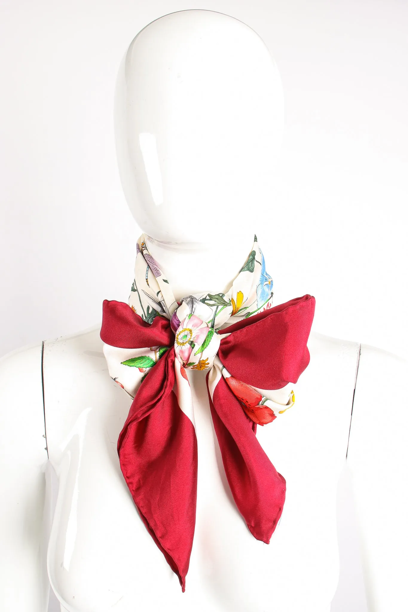 Burgundy Flora Scarf