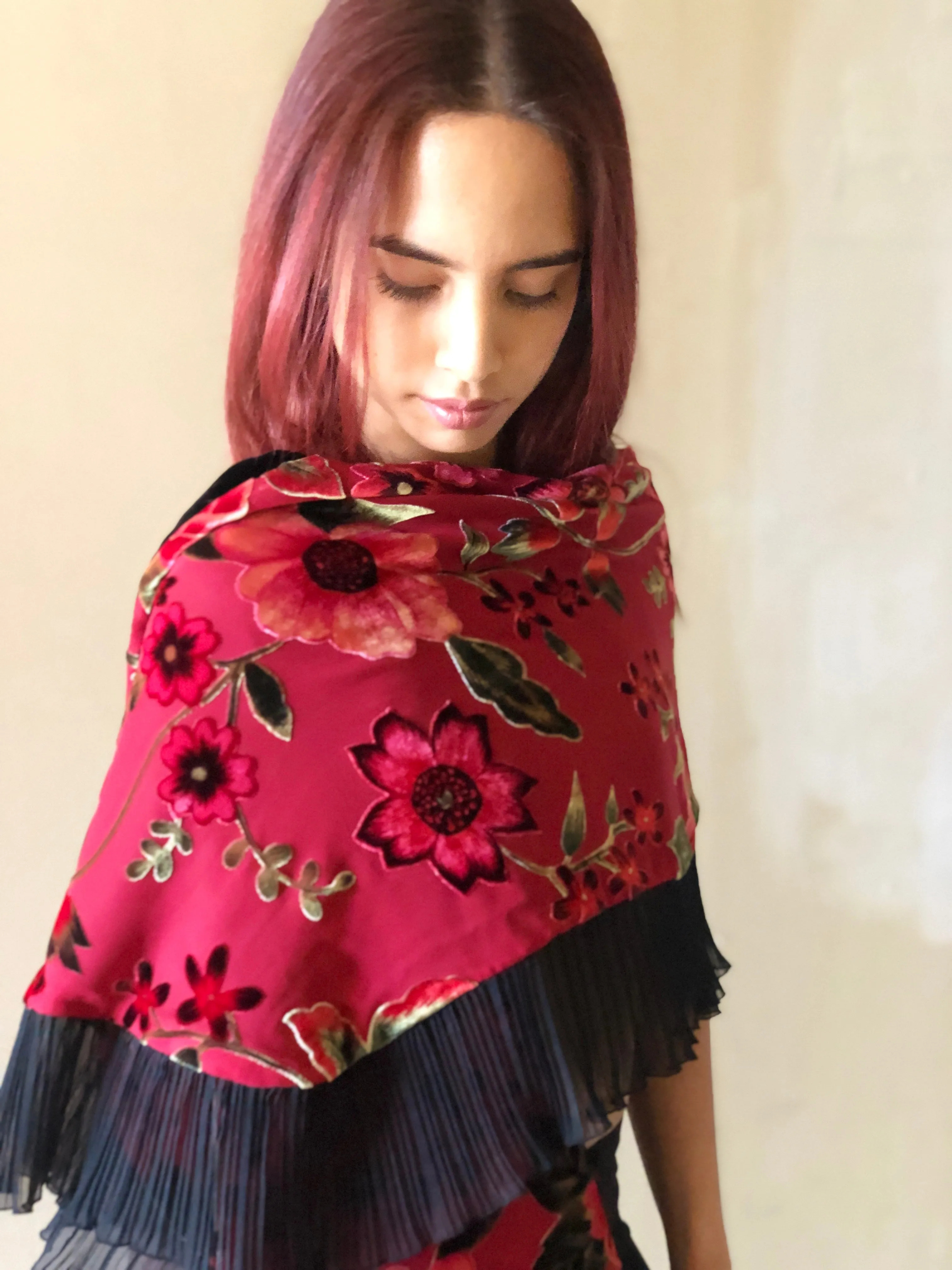 Burnout Velvet Wrap
