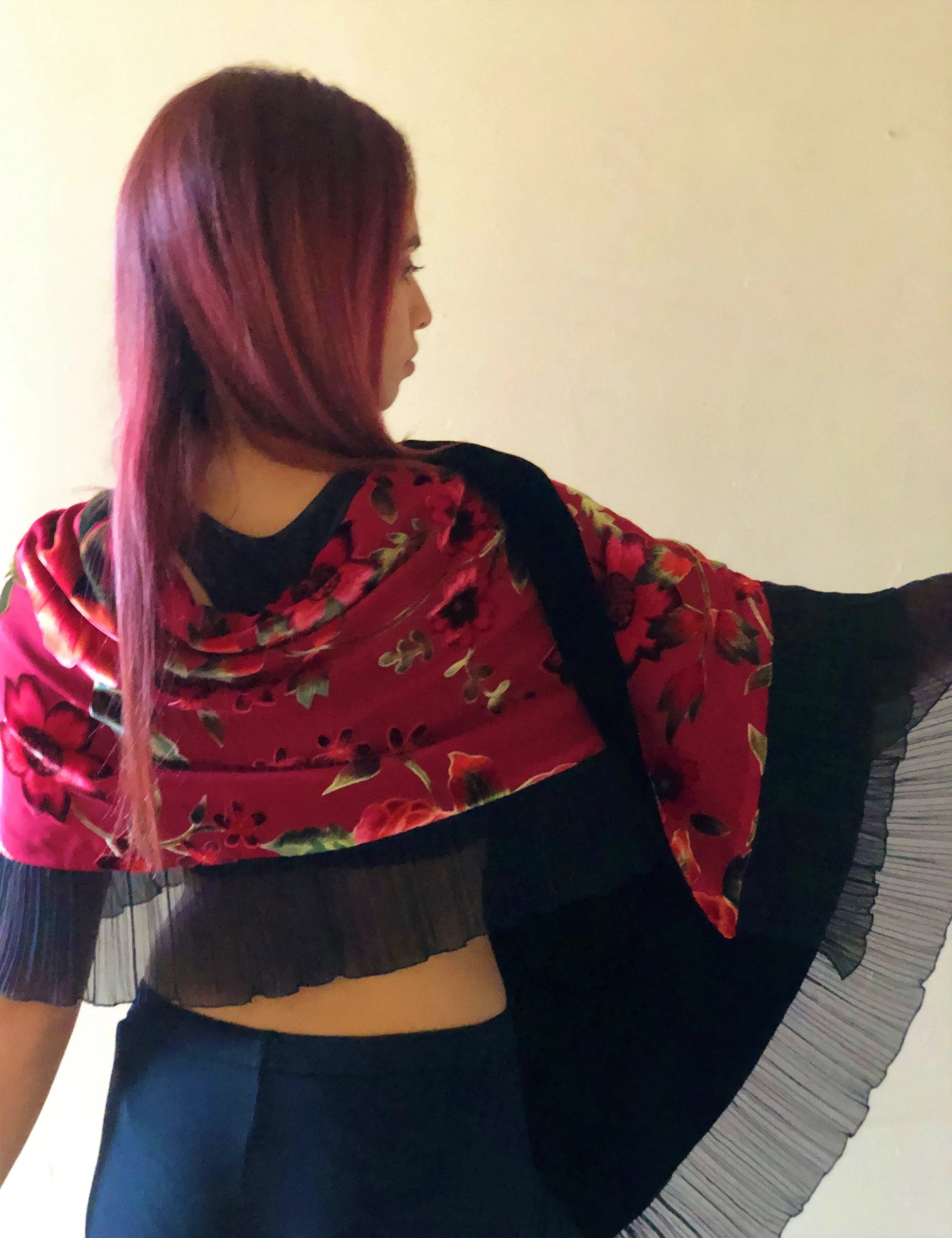 Burnout Velvet Wrap