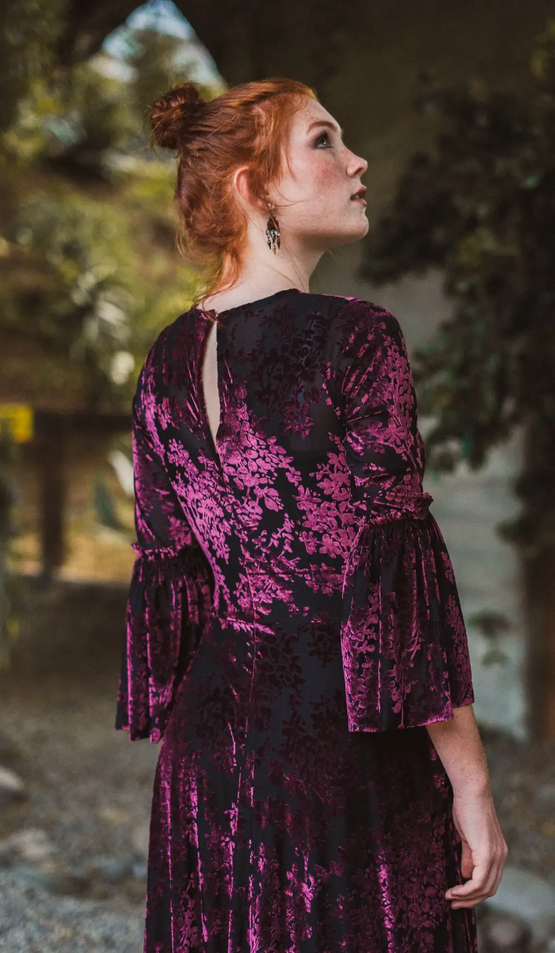 Capulet Burnout Velvet Dress with Slip