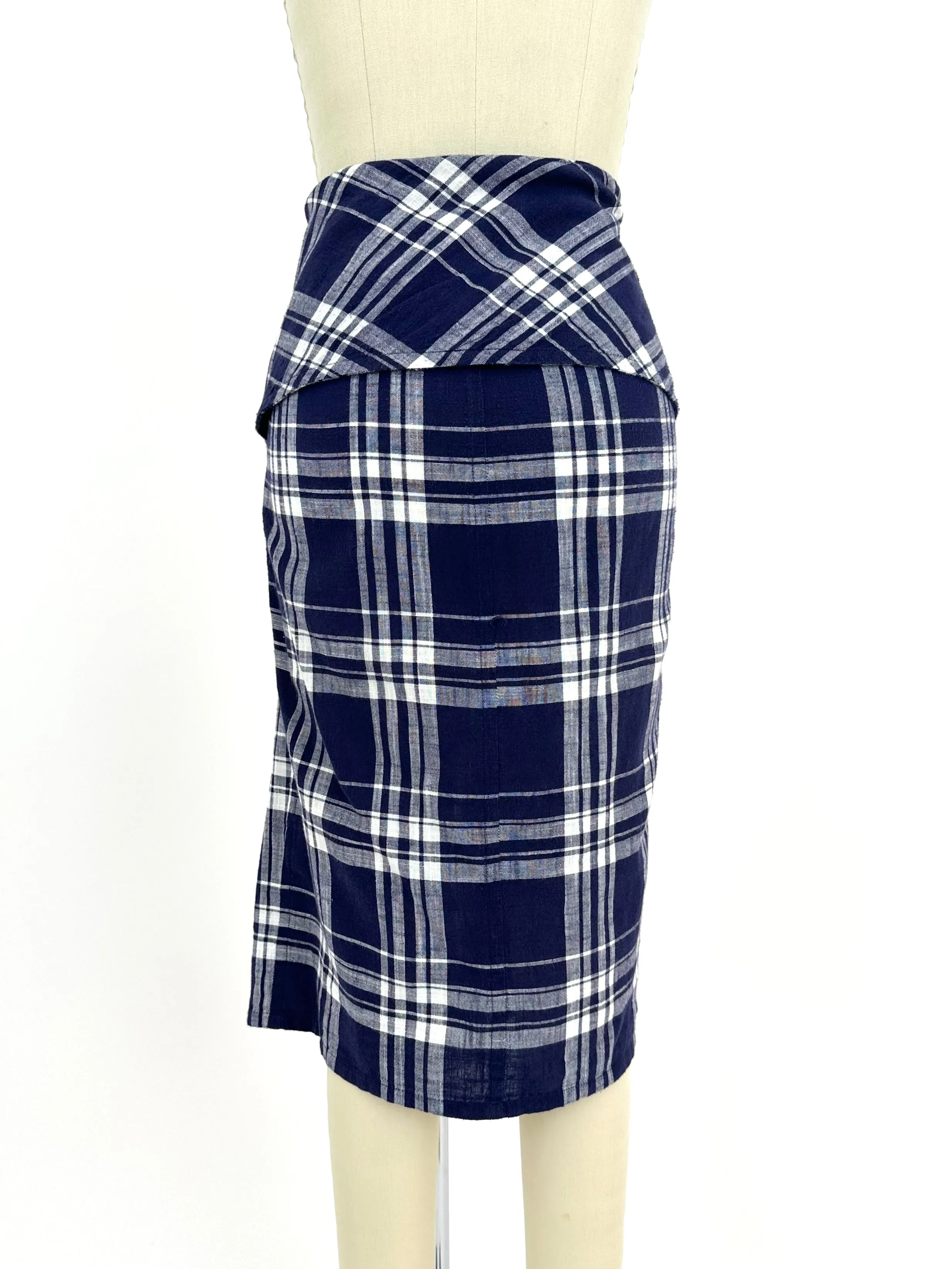 Caron Callahan Plaid Skirt