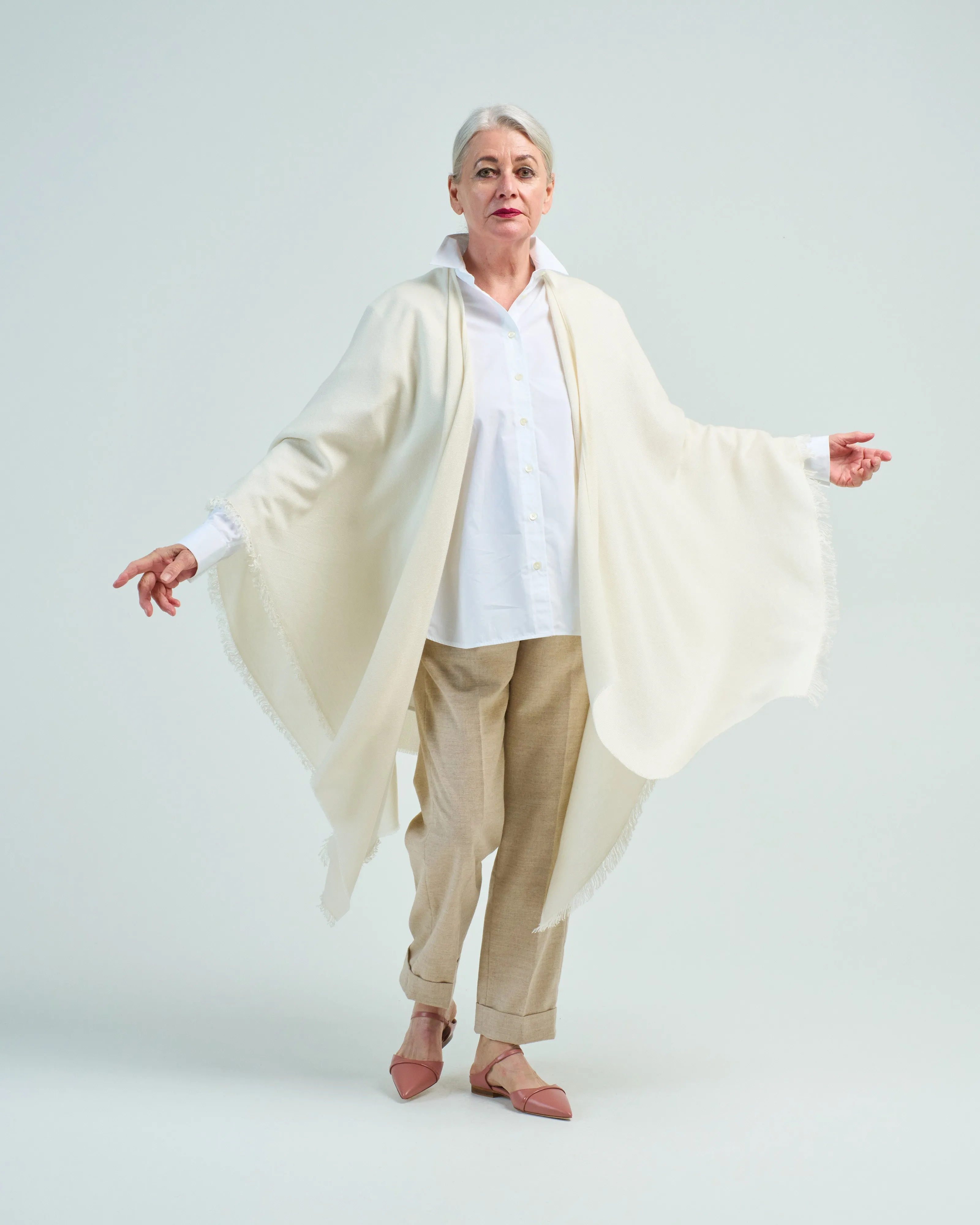 cashmere/silk woven over dyed wrap