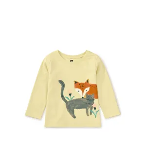 Cat and Fox Double Sided Tee - Hay