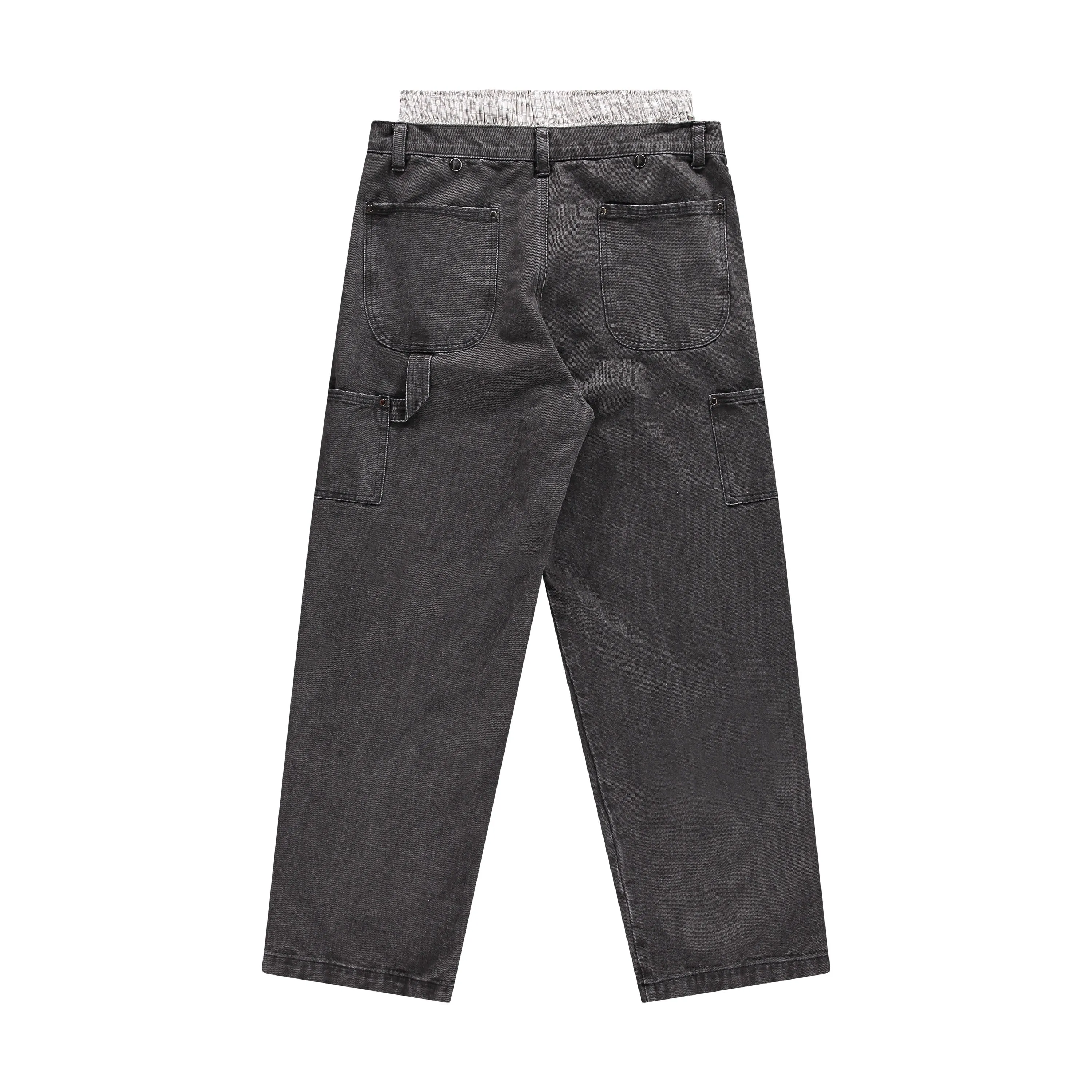 CHARCOAL BOXER JEANS