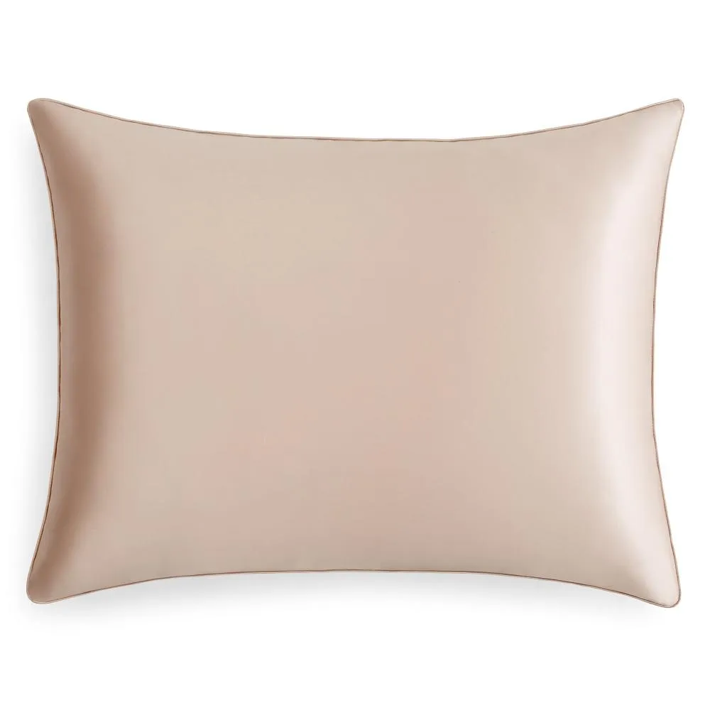 Charmeuse Silk Pillowcase with Classic Pipping