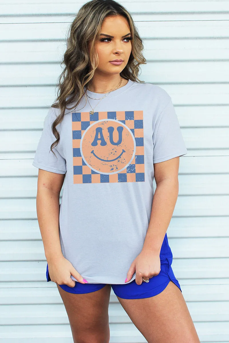 Checkerboard Happy AU Dri-Power 50/50 Tee
