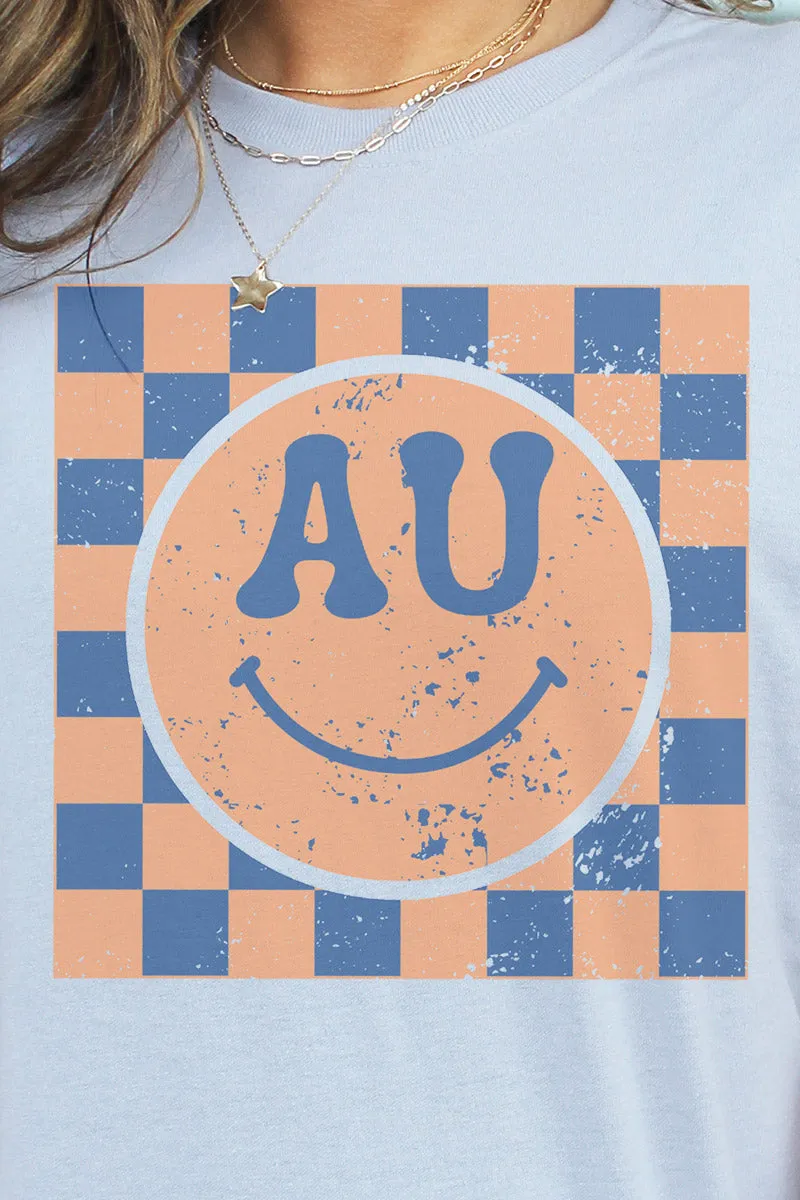 Checkerboard Happy AU Dri-Power 50/50 Tee