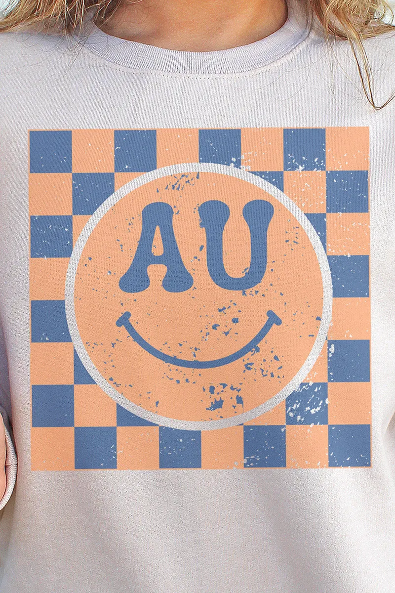 Checkerboard Happy AU Unisex NuBlend Crew Sweatshirt