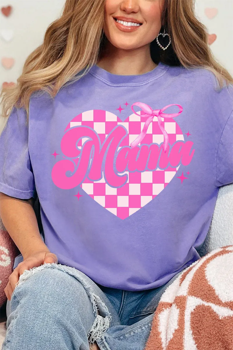 Checkered Love Mama Comfort Colors Adult Ring-Spun Cotton Tee