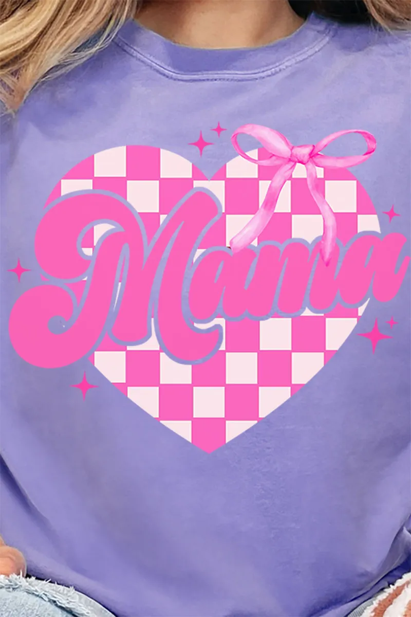 Checkered Love Mama Comfort Colors Adult Ring-Spun Cotton Tee