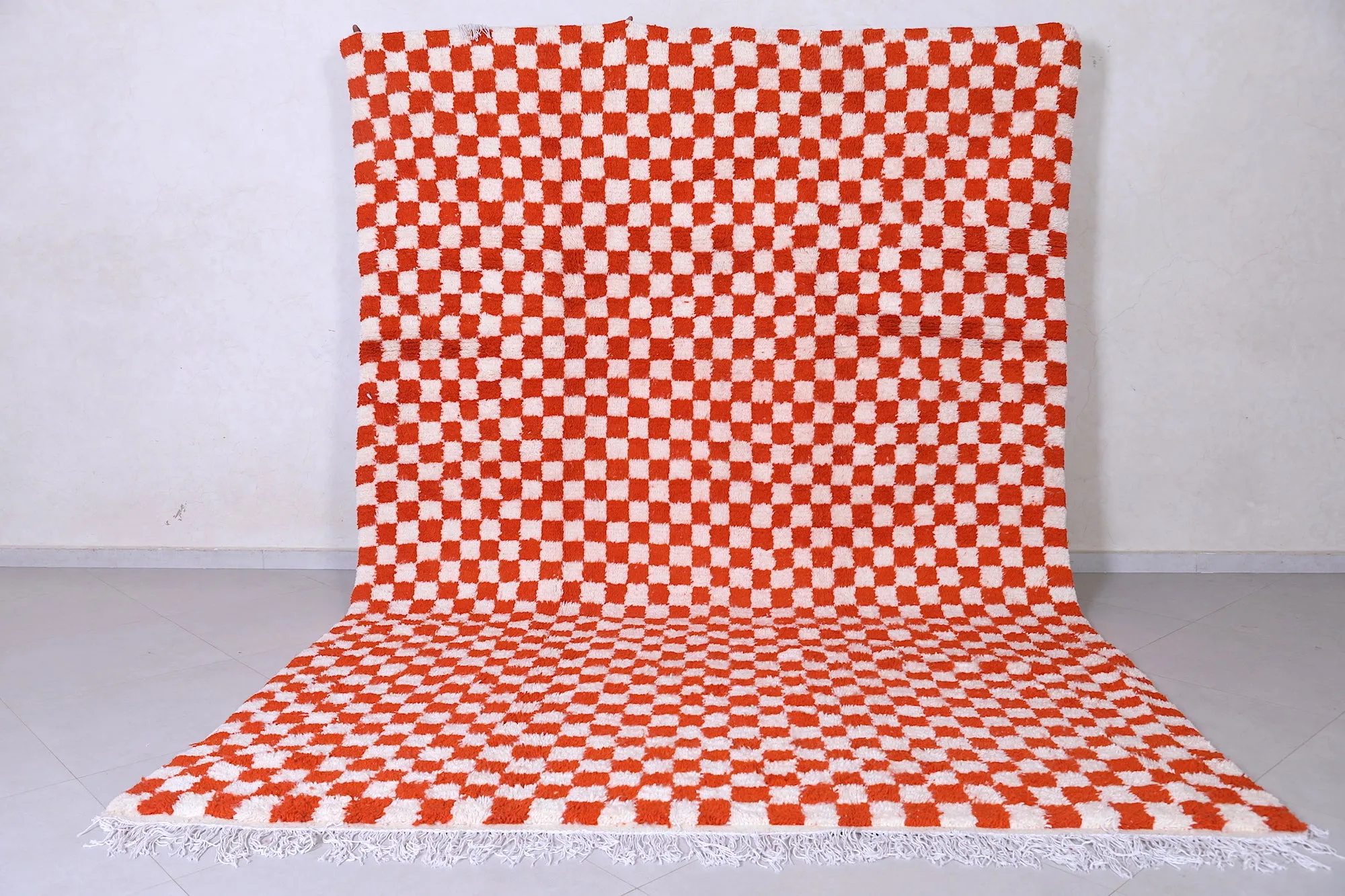Checkered Moroccan rug - Moroccan Berber red rug - Custom Rug